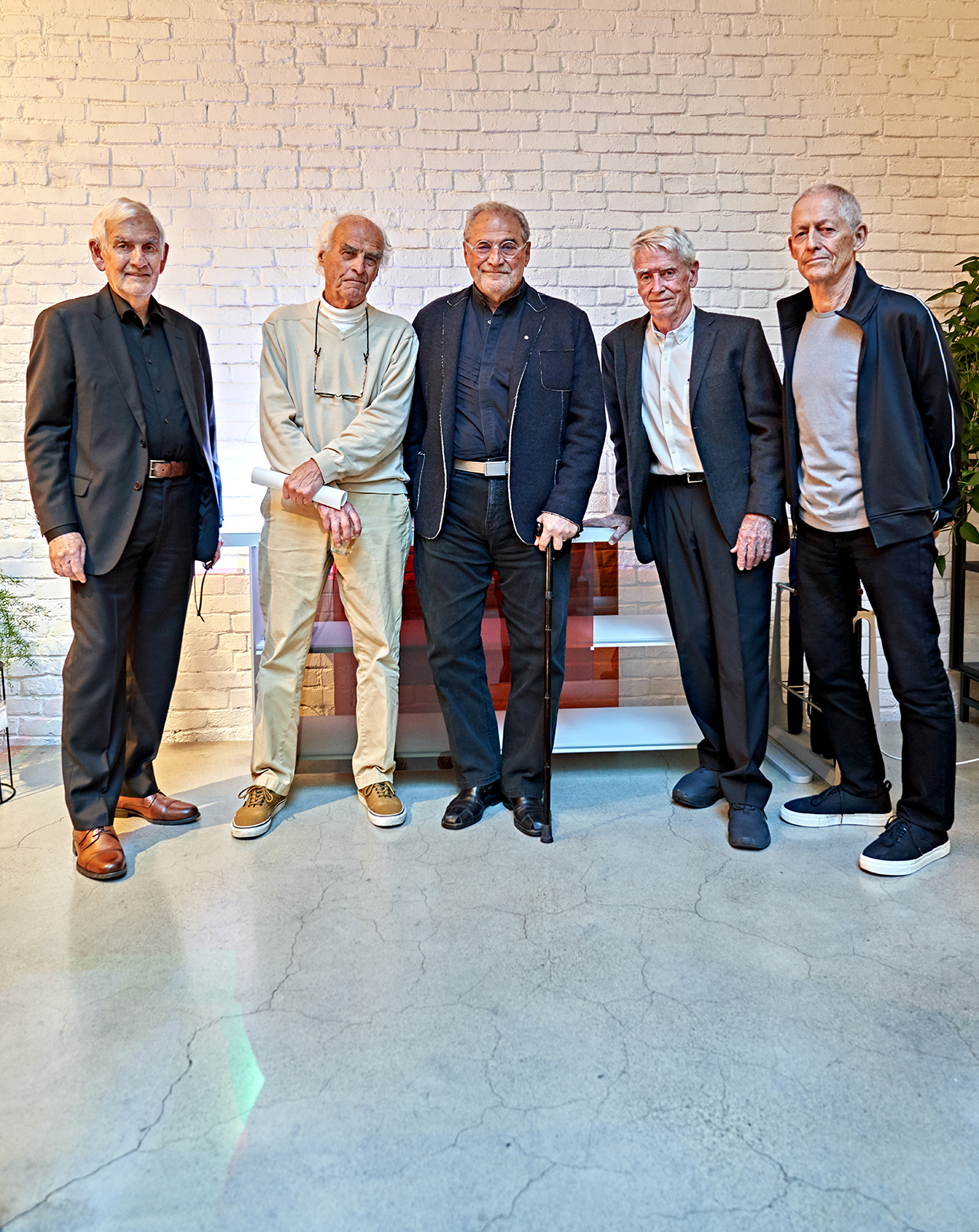 Richard Henriquez, Paul Merrick, Bruno Freschi, Don Vaughan, Peter Cardew. Photograph by Ilijc Albanese.