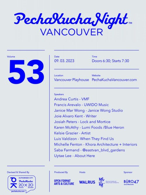 PechaKucha Night Vancouver Vol. 53 – 2023.03.09