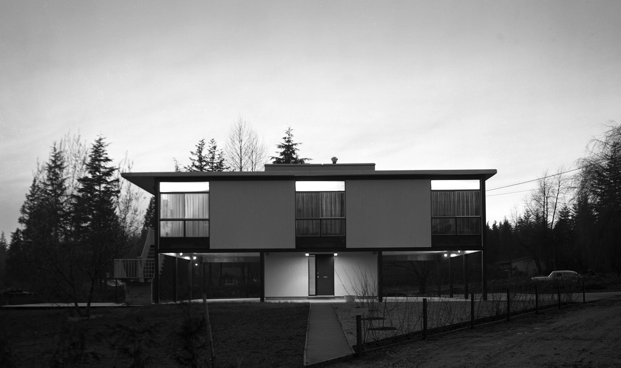 Oberlander I House, 1958. Selwyn Pullan, c. 1965. Collection of the West Vancouver Art Museum.