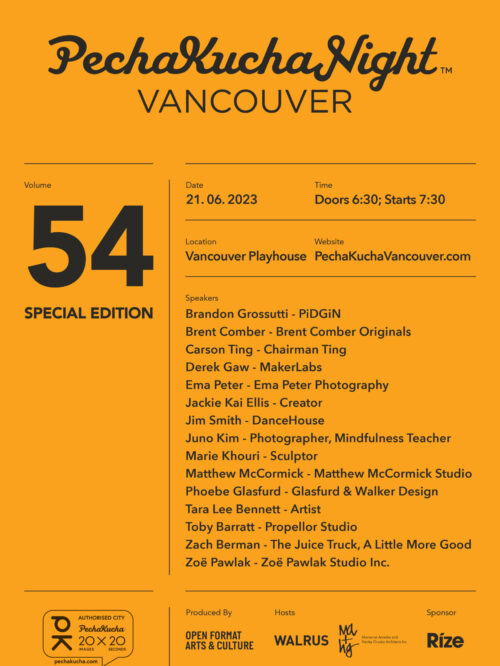 PechaKucha Night Vancouver Vol. 54 – 2023.06.21