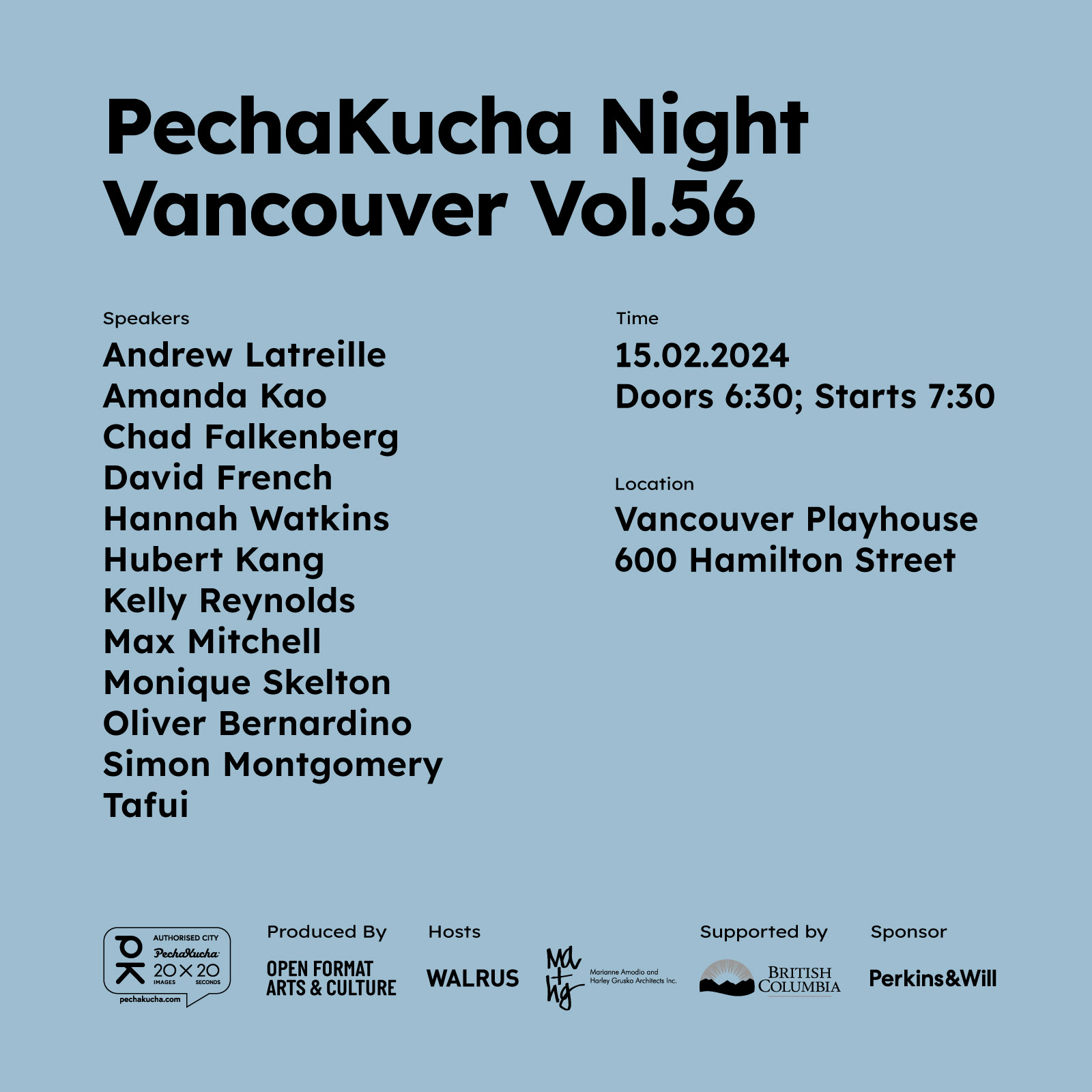 PechaKucha Night Vancouver Vol. 56 – 2024.02.15